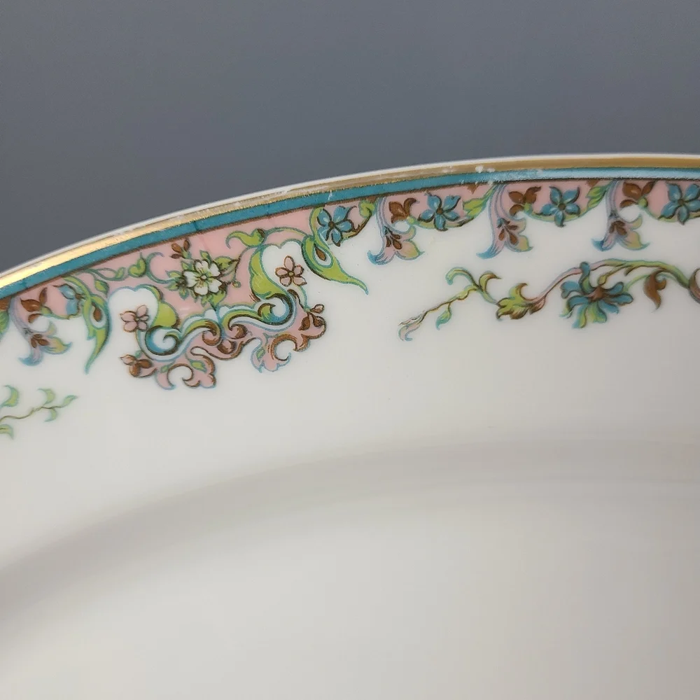 Haviland & Co. Limoges Vintage Floral Trim Very Large Serving Platter